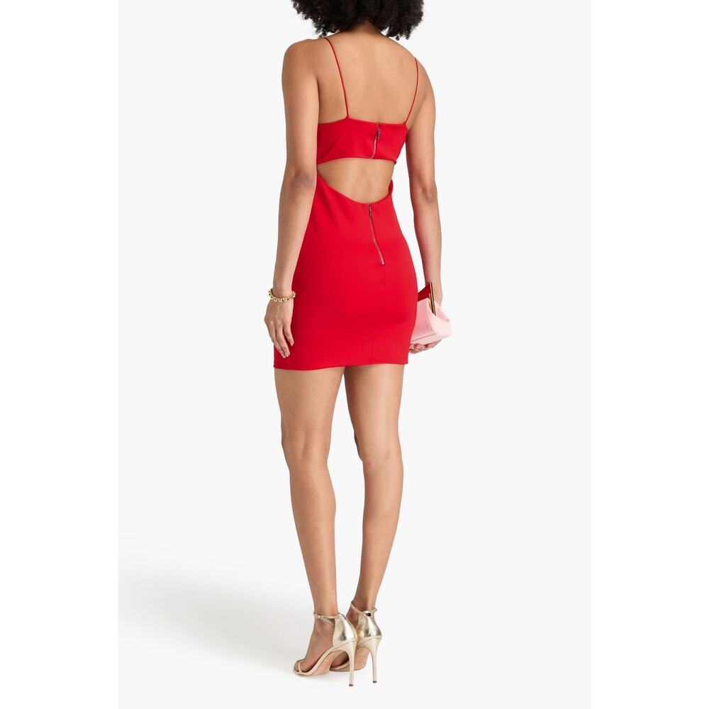 Alice + Olivia Red Cocktail Cut Out Fifi Slip Mini Dress Size 6 - Picture 2 of 7
